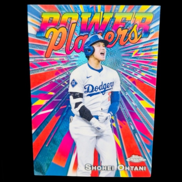Shohei Ohtani Topps Chrome Refractor Baseball Card ~ Los Angeles Dodgers - Picture 2 of 4